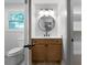 Bathroom featuring a wood vanity and modern finishes at 528 Pumpkinvine Rd, Acworth, GA 30101