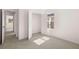 Bedroom featuring an open closet and window providing natural light, with neutral walls and carpet at 1821 Lacebark Elm Way, Lawrenceville, GA 30045