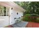 Charming front porch with outdoor seating and decorative rug at 5623 Crestwood Dr, Stone Mountain, GA 30087