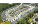 Overhead shot of a new home community with neatly arranged houses at 4554 Grenadine Cir, Acworth, GA 30101