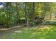 Lush backyard oasis surrounded by mature trees and natural beauty at 1646 Rainier Falls Ne Dr, Atlanta, GA 30329