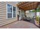 Back patio area featuring patio furniture, grill, and lighting at 176 Oak Green Dr, Lawrenceville, GA 30044