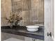 Stylish powder room with decorative mirror, vessel sink, and elegant fixtures at 4317 Oglethorpe Nw Loop, Acworth, GA 30101