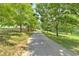 Long paved driveway lined with mature trees, offering a private entrance to the home at 3122 Harmony Rd, Temple, GA 30179