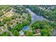 Panoramic aerial view showcases the community's pool, sports courts, lake, and charming residential homes at 4138 Glenlake Nw Ter, Kennesaw, GA 30144