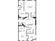 Detailed floor plan of the second floor, featuring a primary bedroom, two bedrooms, and laundry at 117 Via Roma, Woodstock, GA 30188