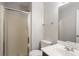 Bathroom featuring shower, vanity, and toilet at 8670 Brandon Hill Ln, Jonesboro, GA 30238