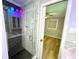 This bathroom features a modern shower and vanity with updated hardware and fixtures at 1872 Canmont Ne Dr, Brookhaven, GA 30319