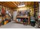 Basement features a functional workshop with a workbench, tool storage, and space for projects at 290 Edwardton Ct, Roswell, GA 30076