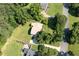 Bird's eye view displays a well-maintained home with lush greenery, driveway, and backyard at 2880 Brett Nw Cir, Acworth, GA 30101
