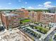 Beautiful aerial view of Ponce City Market with ample parking, decorative murals and landscaped outdoor areas at 650 Glen Iris Ne Dr # 26, Atlanta, GA 30308