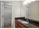 Bathroom featuring granite countertops and shower at 85 Shiver Blvd, Covington, GA 30016