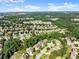 An aerial view of a lush, green neighborhood with mature trees and well-spaced homes on a sunny day at 2539 Sagebrush Trl, Buford, GA 30519