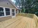Spacious outdoor deck, perfect for entertaining with wooded backyard views at 312 N Briar Rdg, Woodstock, GA 30189