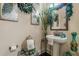 Chic powder room with unique decor and modern fixtures at 1405 Rainey Way, Hampton, GA 30228