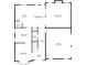 Detailed floor plan of the first story showing kitchen, living room, dining room, and garage dimensions at 1405 Rainey Way, Hampton, GA 30228