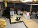 Unfinished basement area providing storage and potential for customization at 200 Chaparral Trce, Tyrone, GA 30290