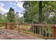 Wooden deck with views of the surrounding greenery and a pond at 1530 Niskey Lake Sw Trl, Atlanta, GA 30331