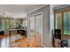 This home office features hardwood floors, ample natural light and plenty of space at 1530 Niskey Lake Sw Trl, Atlanta, GA 30331