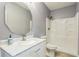 Cozy bathroom with modern vanity, countertop, and walk-in shower at 935 Grove Valley Drive Dr, Cumming, GA 30041