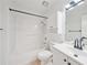 Bright bathroom featuring a tub-shower combo and white vanity at 22 Dunwoody Springs Dr, Atlanta, GA 30328