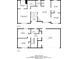 Detailed floor plan showcasing the layout of a two-story home at 5033 Kens Ct, Stockbridge, GA 30281