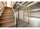 Unfinished basement with stairs leading to future living space at 4103 Laynewood Cir, Tucker, GA 30084