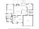 Detailed floor plan showing layout of main floor rooms: primary bedroom, kitchen, bath, garage at 2713 Misty Rock Cv, Dacula, GA 30019