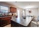 Eat-in kitchen with luxury vinyl floors, lots of counter space, and stainless steel appliances at 1574 Leonard St, Hampton, GA 30228