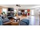Comfortable seating area with hardwood floors, fireplace and a full kitchen at 1574 Leonard St, Hampton, GA 30228