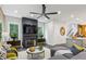 Bright living room featuring a fireplace and open layout at 1821 Huntington Hills Nw Ln, Atlanta, GA 30309