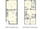 Detailed floor plan showcasing the layout of the two-story townhome at 6761 Cedar Glen Rd, Peachtree Corners, GA 30360