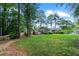Spacious backyard with lush green lawn and mature trees; perfect for outdoor living at 1959 Audubon Ne Dr, Atlanta, GA 30329