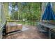 Spacious deck with outdoor furniture and a lush backyard at 1959 Audubon Ne Dr, Atlanta, GA 30329