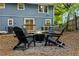 Backyard featuring a fire pit and chairs, perfect for outdoor gathering at 3408 Phillips Cir, Decatur, GA 30032