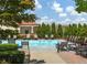 Community pool with chaise lounge seating and landscaping at 230 E Ponce De Leon Ave # 104, Decatur, GA 30030