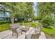 Find a relaxing outdoor conversation area with plenty of seating and manicured landscaping at 950 W Peachtree Nw St # 812, Atlanta, GA 30309