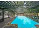 A screened-in pool area offers a refreshing escape with lounge seating and clear views of the serene outdoors at 9805 Buice Rd, Alpharetta, GA 30022