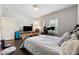Spacious bedroom featuring hardwood floors, a bed, and a window for natural light at 2520 Carmel Way, Alpharetta, GA 30009
