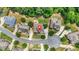 Aerial view of a home in a well-maintained suburban neighborhood with mature trees at 2241 Chaseford Ln, Powder Springs, GA 30127
