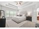 Spacious main bedroom suite with a tray ceiling, neutral decor, and ample natural light at 2241 Chaseford Ln, Powder Springs, GA 30127