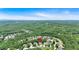 Scenic aerial view of a neighborhood with lush green trees and well-maintained homes under a clear blue sky at 204 Sawtooth Ct, Canton, GA 30114