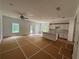 Open-concept living area and kitchen with protective covering during construction at 1119 Lockhart Way, Douglasville, GA 30135