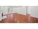 Open living space boasts beautiful hardwood floors, fireplace, and access to the outside at 3655 Habersham Road Northeast Ne Rd # B249, Atlanta, GA 30305
