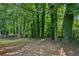A spacious backyard with lush green trees offers plenty of privacy and nature at 1696 Thomas St, Decatur, GA 30032