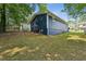 A nicely sized backyard features lush lawn, trees, and a peek at the neighbor's house at 1696 Thomas St, Decatur, GA 30032