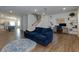 Open-concept living space with eat-in kitchen, office and staircase at 3057 Windover Ln, Kennesaw, GA 30144