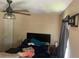 Bedroom needing remodel features neutral walls and ceiling at 8564 Jamestown Way, Jonesboro, GA 30238