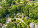 Aerial view of houses with mature landscaping in a quiet neighborhood at 2368 Glynn Se Dr, Atlanta, GA 30316