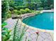 Lush landscaping surrounds the pool, creating a private oasis for relaxation and enjoyment at 307 Heritage Overlook, Woodstock, GA 30188